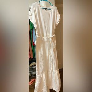White Banana Republic T Shirt Maxi Dress